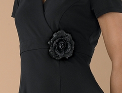 Black Rose Decorative Pin
