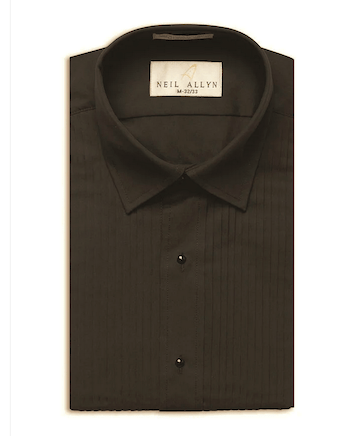 937BLK-B_Pleated_lay-down_collar_tuxedo_shirt