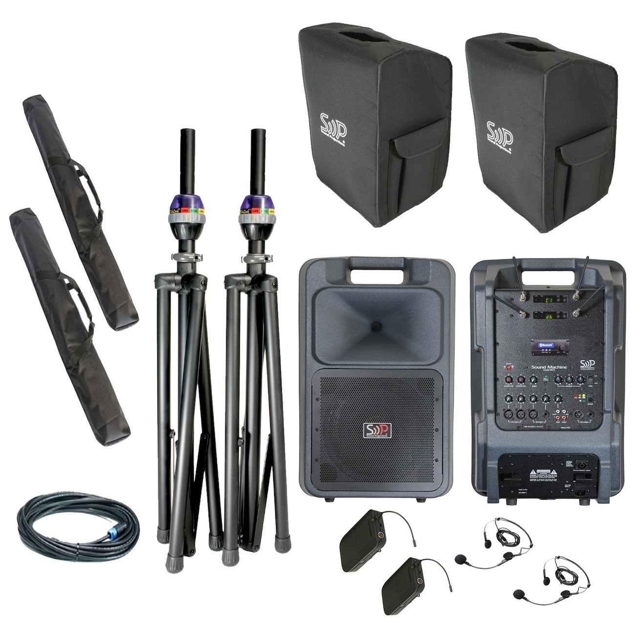 SM-5 Deluxe Dual UHF headset wireless OPT-600 BlueTooth package w_companion speaker