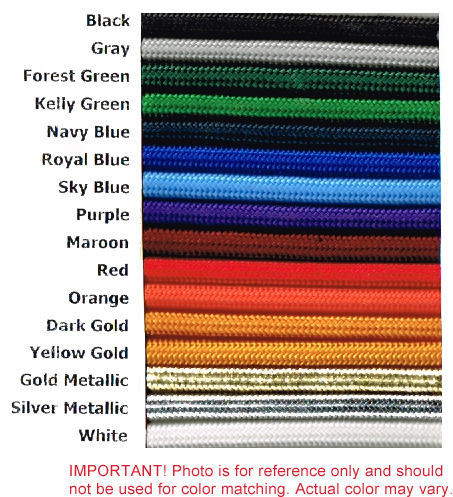 Marching band shoulder cord colors