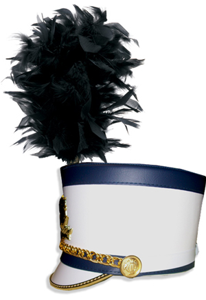 French Upgright Marching Band Shako Plume