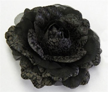 Black Rose Decorative Pin 