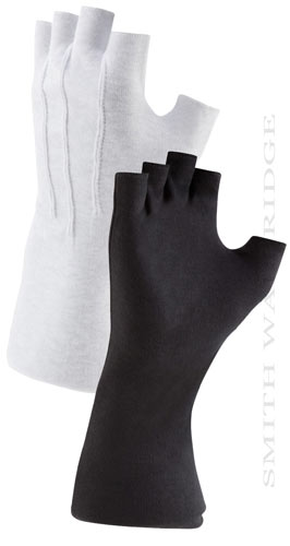 Long Wrist Fingerless Cotton Band Gloves 
