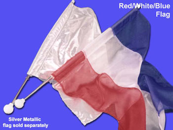 Red White & Blue Twirl Star Baton Flag
