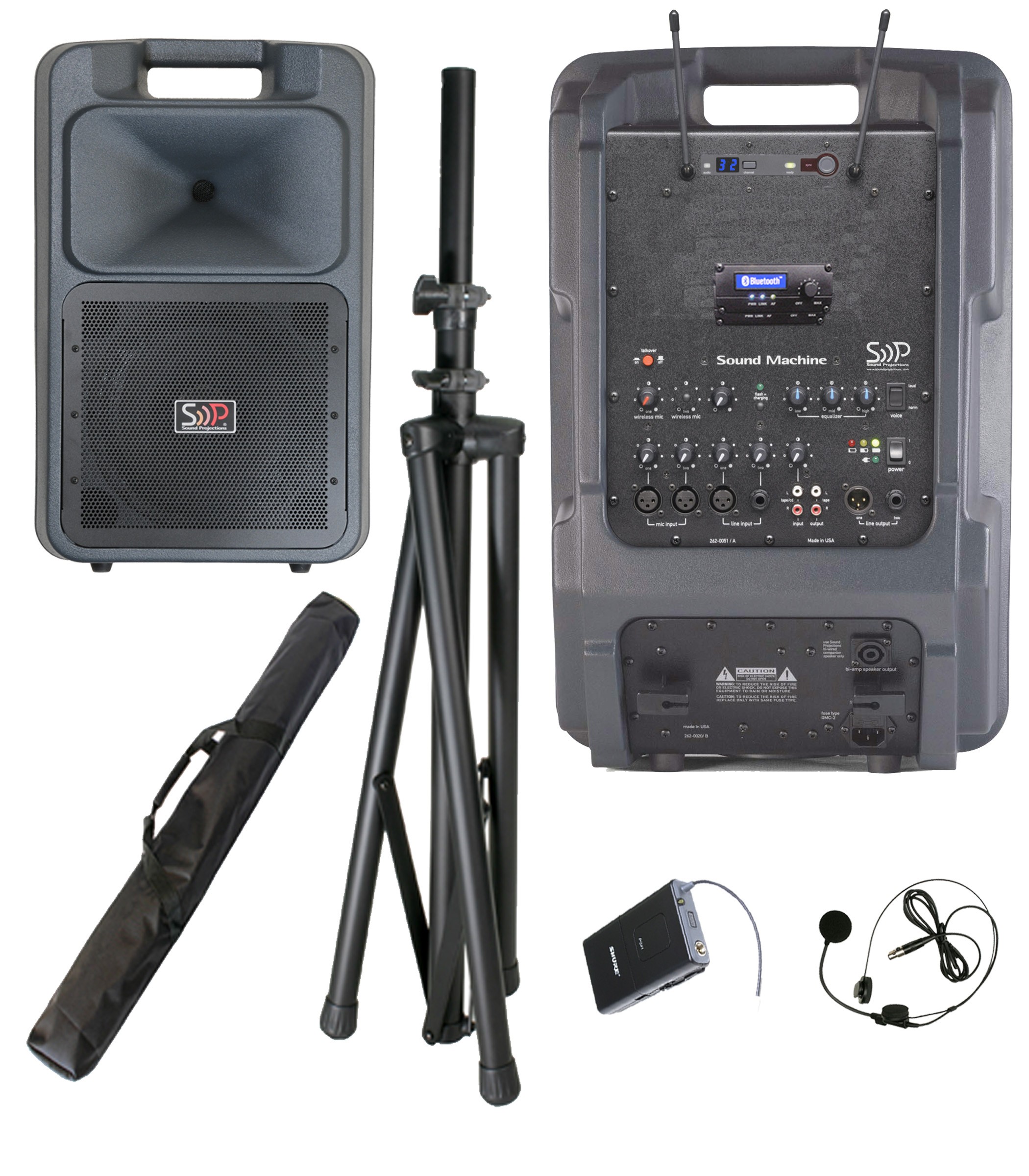 Sound Projections SM-5 with 60ch. Digital headset wireless OPT-600 BlueTooth package