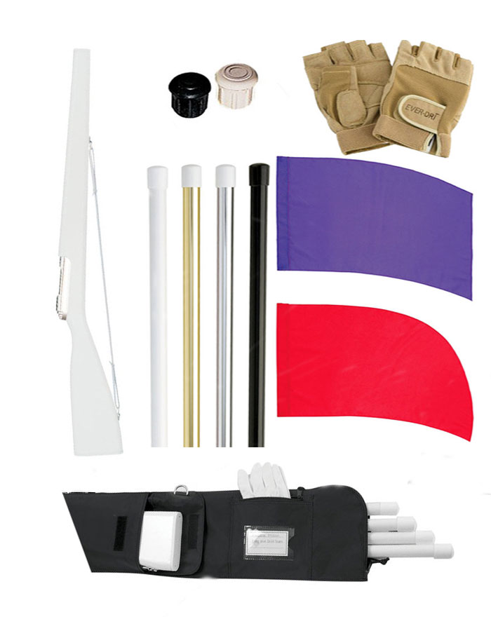 DSI Flag, Flag Pole, Rifle, and Equipment Bag Bundle