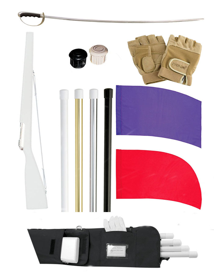 DSI Flag, Flag Pole, Rifle, Sabre, and Equipment Bag Bundle