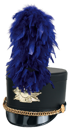 Marching Band Hat Shako Feather White Plume 