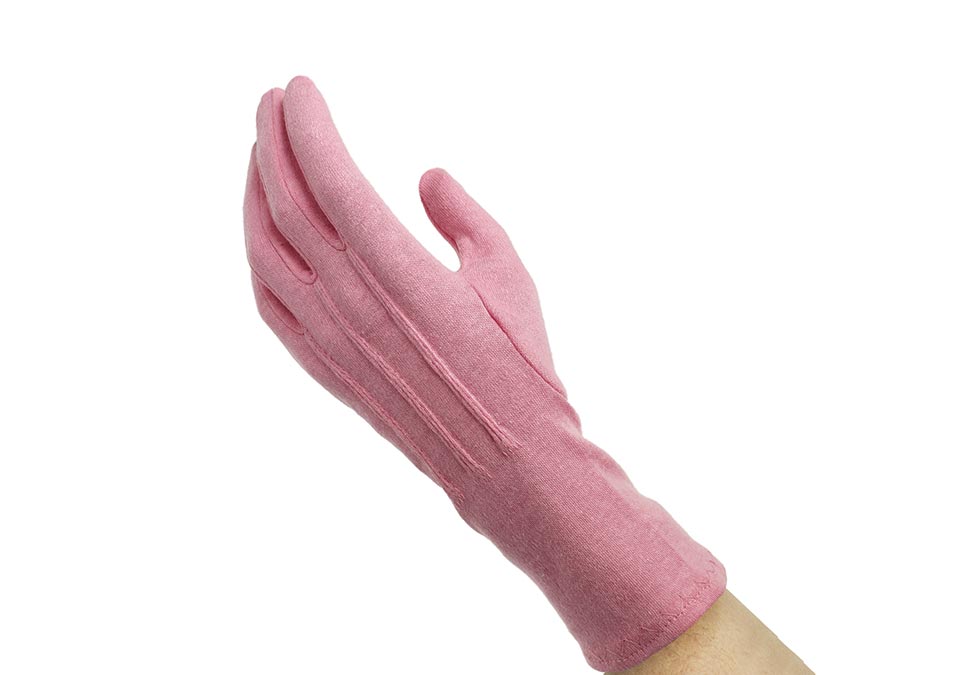 Dinkles Pink Long-Wristed Cotton Gloves  