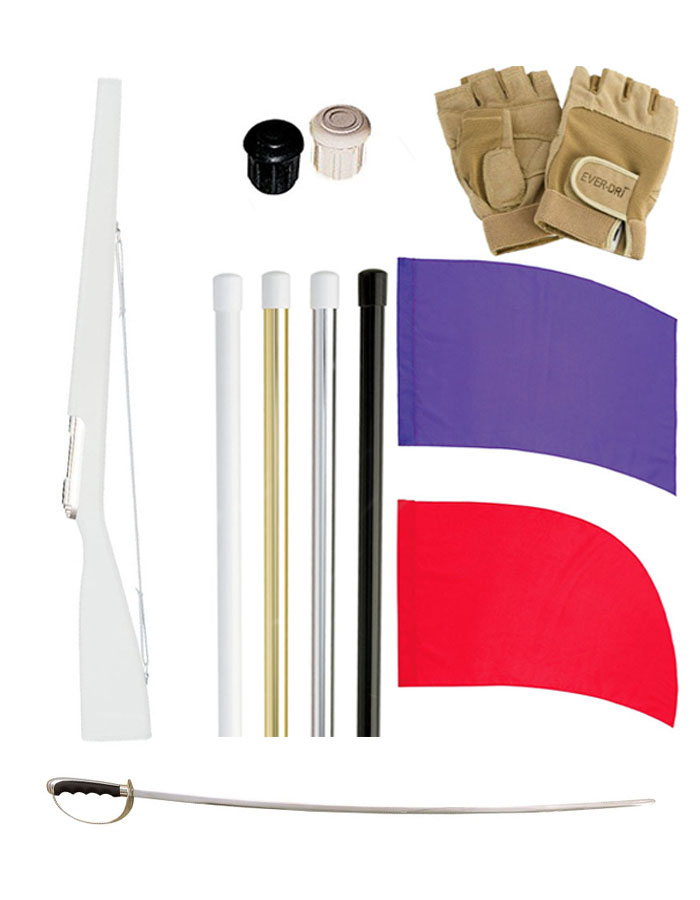 DSI Flag, Flag Pole, Rifle, and Sabre Bundle