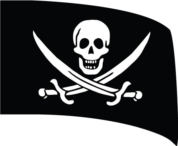 Custom Standard Digital Guard Flag SW140 - Pirate Theme