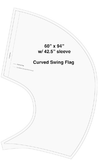 Director's Showcase Digital Flag-Design your own 60 x 94 Swing Flag