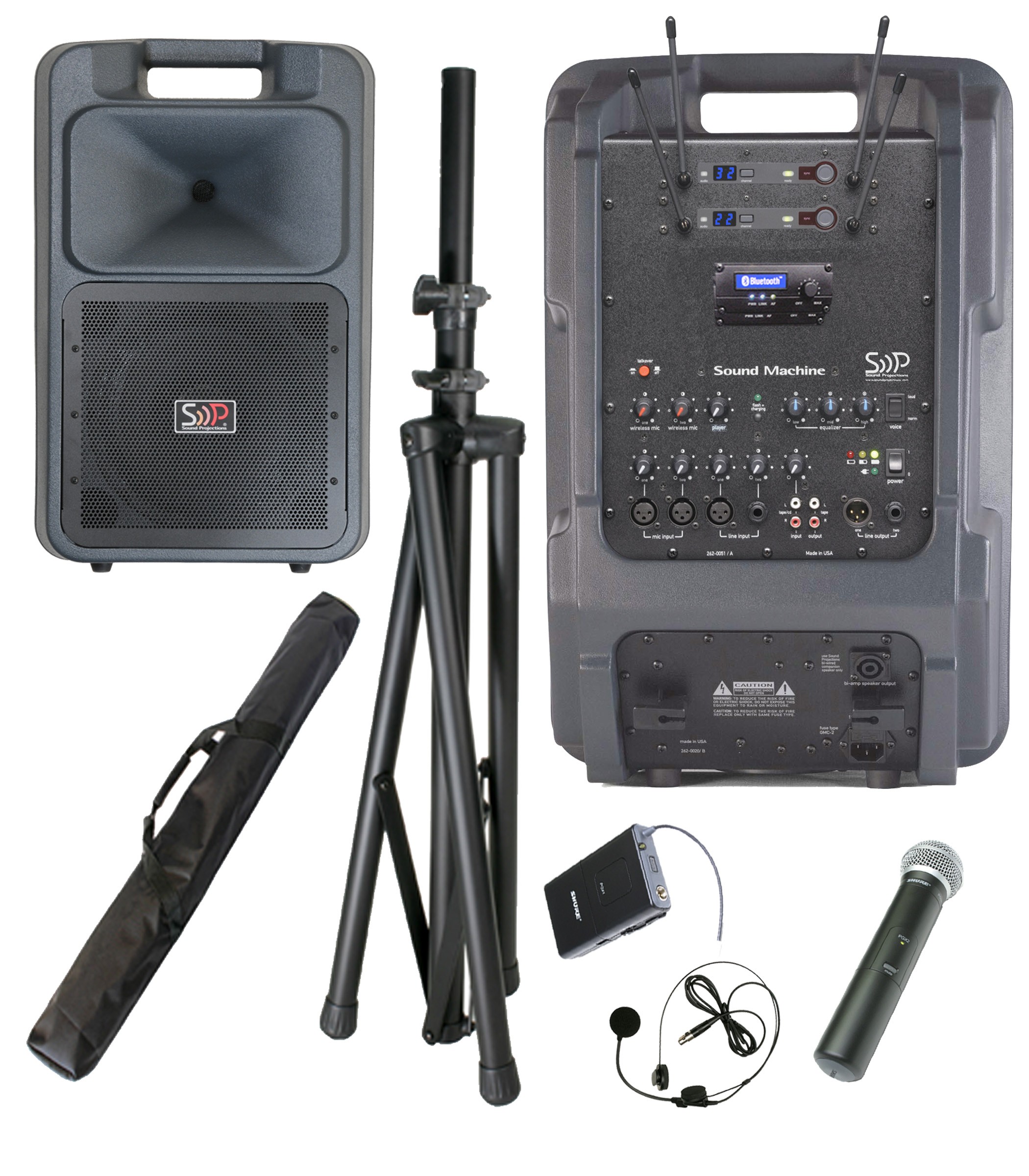 Sound Projections SM-5 60ch Digital Headset and Handheld Wireless OPT-600 pkg