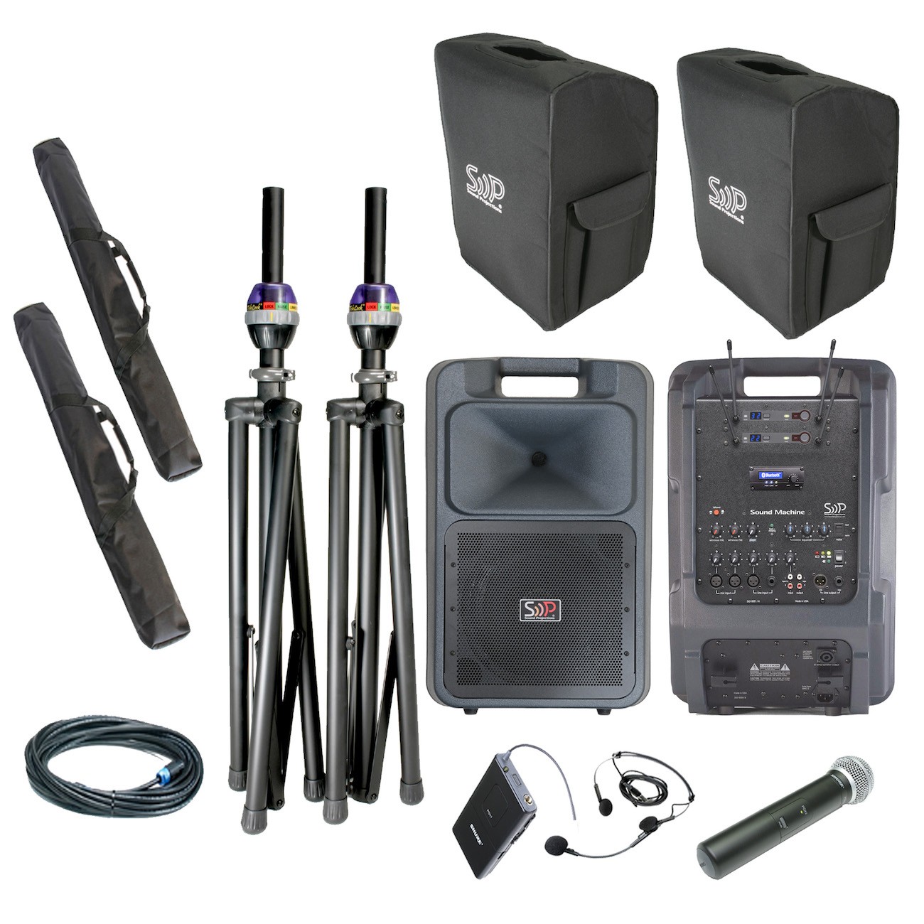 Sound Projections SM-5 Deluxe 60ch Digital Headset & Handheld Wireless OPT-600 w/Comp Speaker